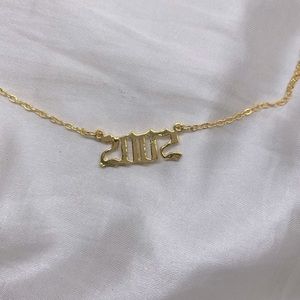 “2002” pendant necklace